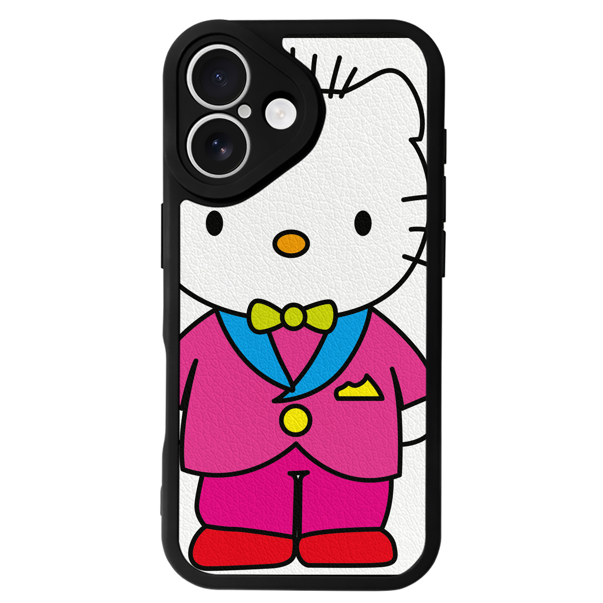 （画像用） Hello Kitty ハローキティ 【iPhone 16シリーズ対応】シリコンスマホケース（レザー調） 材質：シリコン